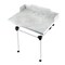Kingston Brass 30 Carrara Marble Console Sink with Acrylic Legs, Marble WhiteOil Rubbed Bronze LMS30MA5 - alternate 1